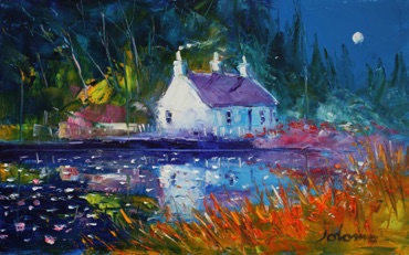 Reflections The Wee Lily Pond Crinan Canal 10x16